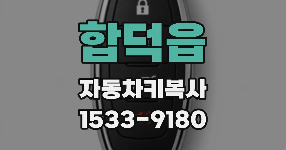 합덕읍 자동차키복사
