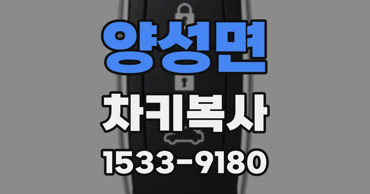 양성면 차키복사