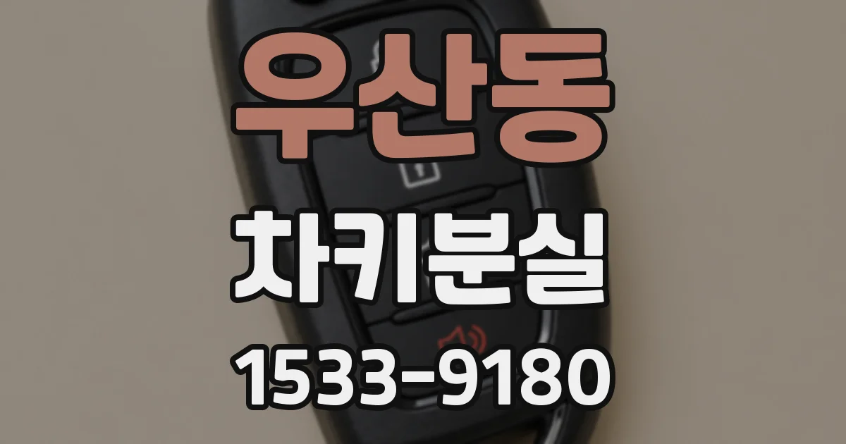 우산동 차키분실