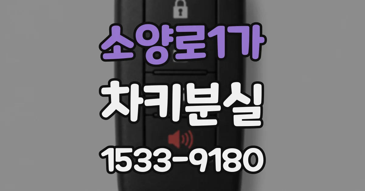 소양로1가 차키분실