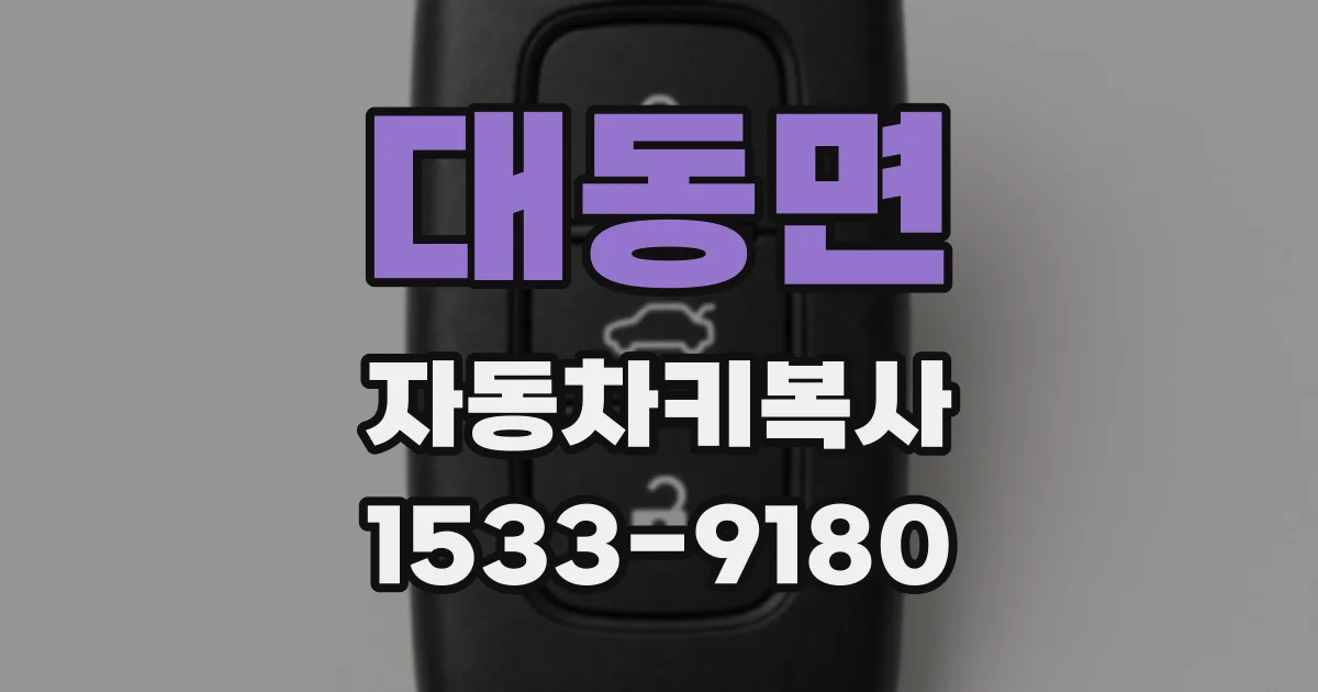 대동면 자동차키복사