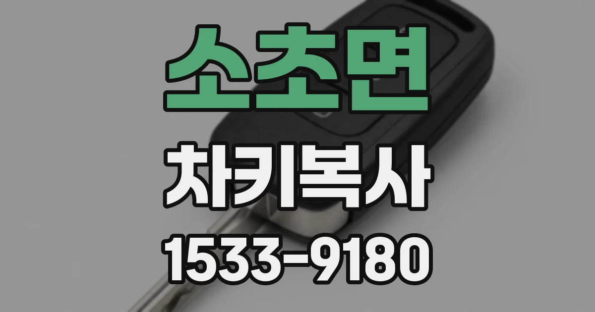 소초면 차키복사