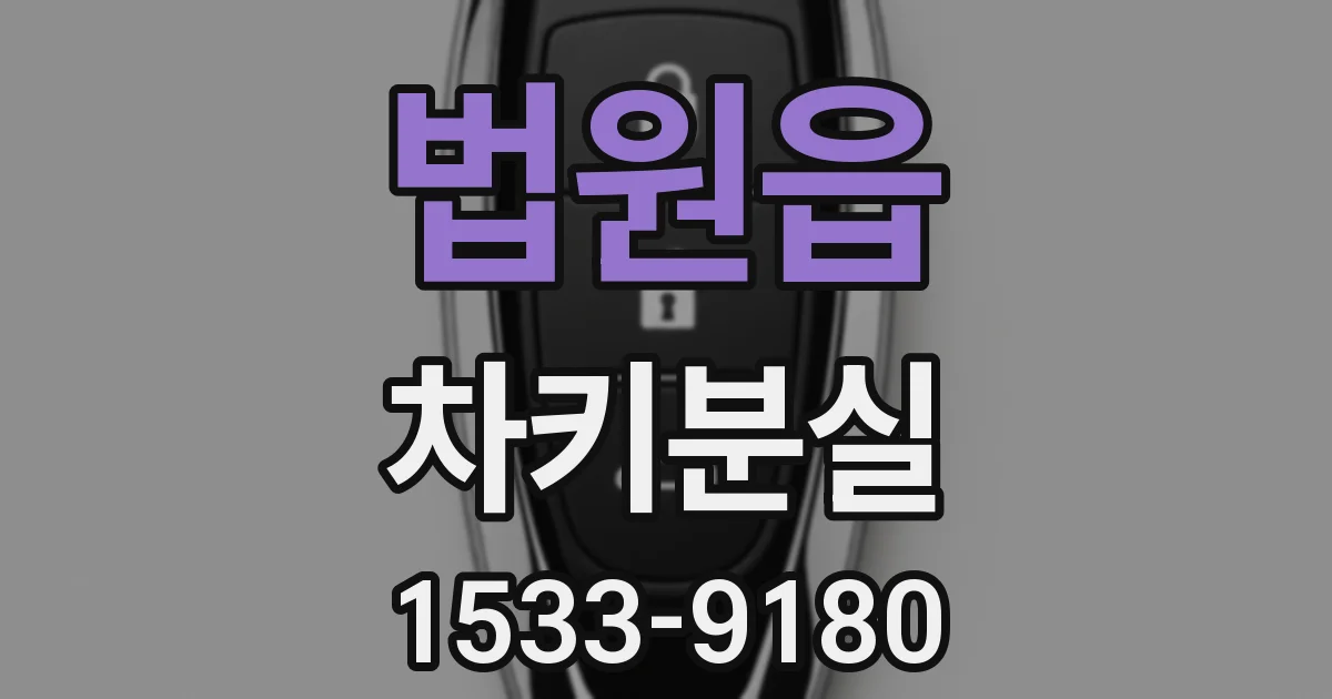 법원읍 차키분실