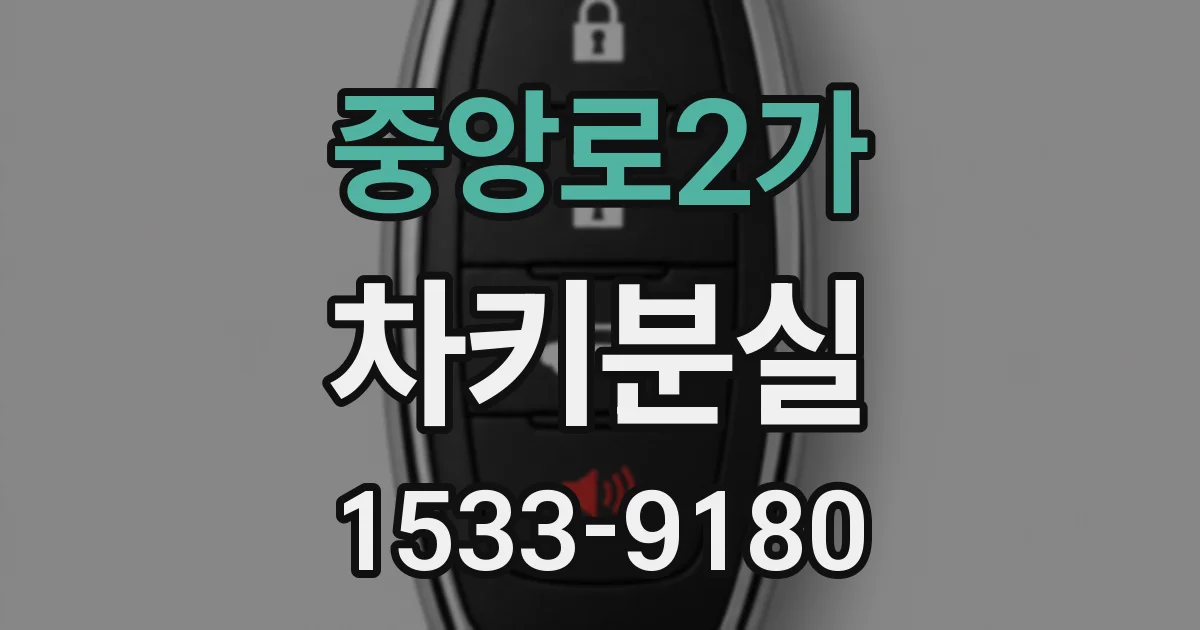 중앙로2가 차키분실