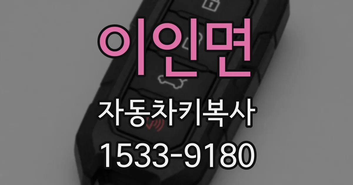 이인면 자동차키복사