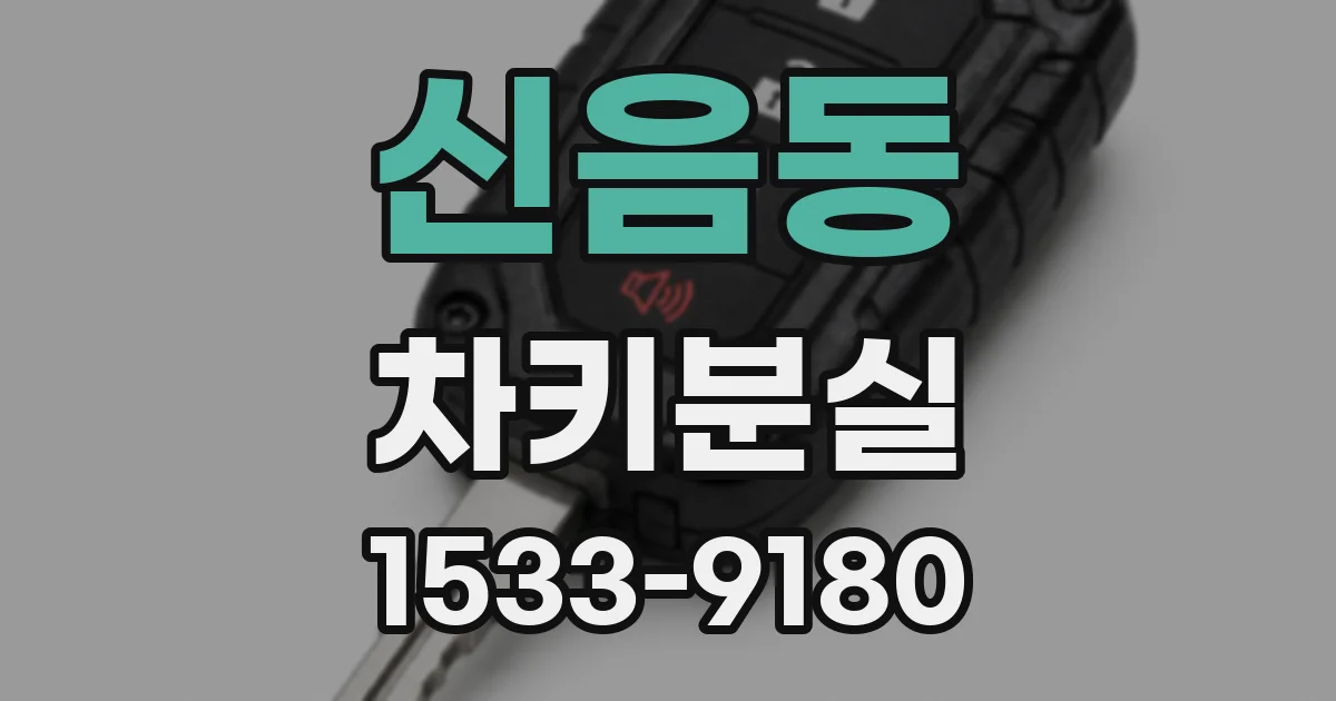 신음동 차키분실