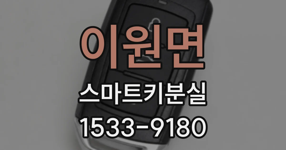 이원면 스마트키분실