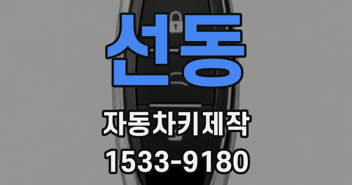 선동 자동차키제작