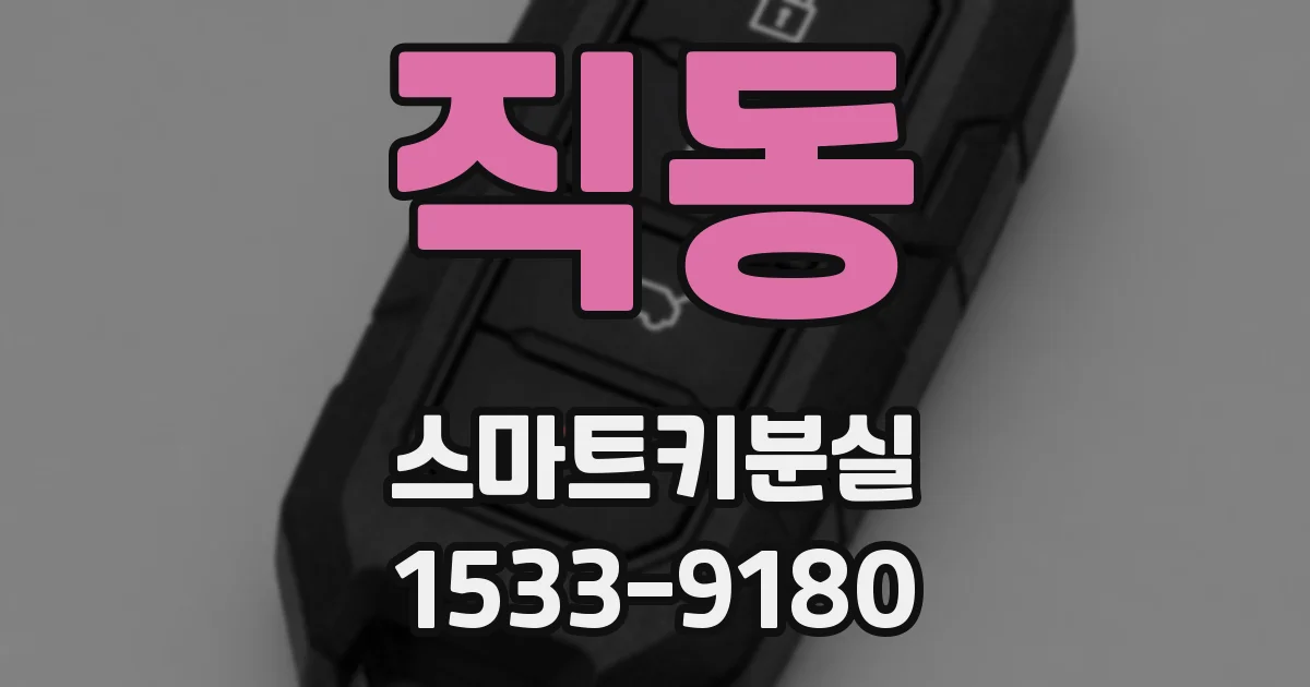 직동 스마트키분실