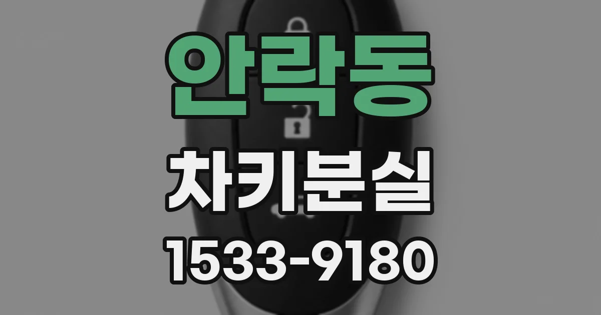 안락동 차키분실