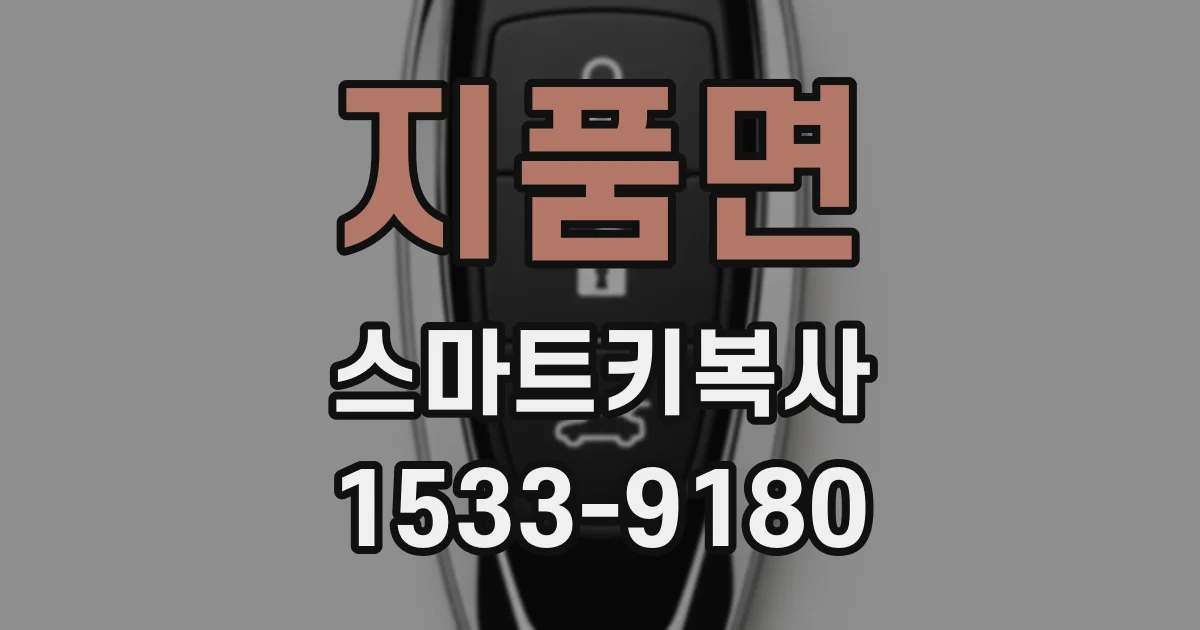 지품면 스마트키복사