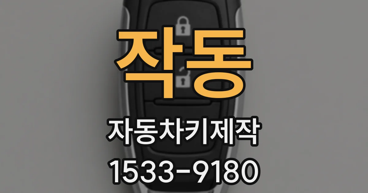작동 자동차키제작