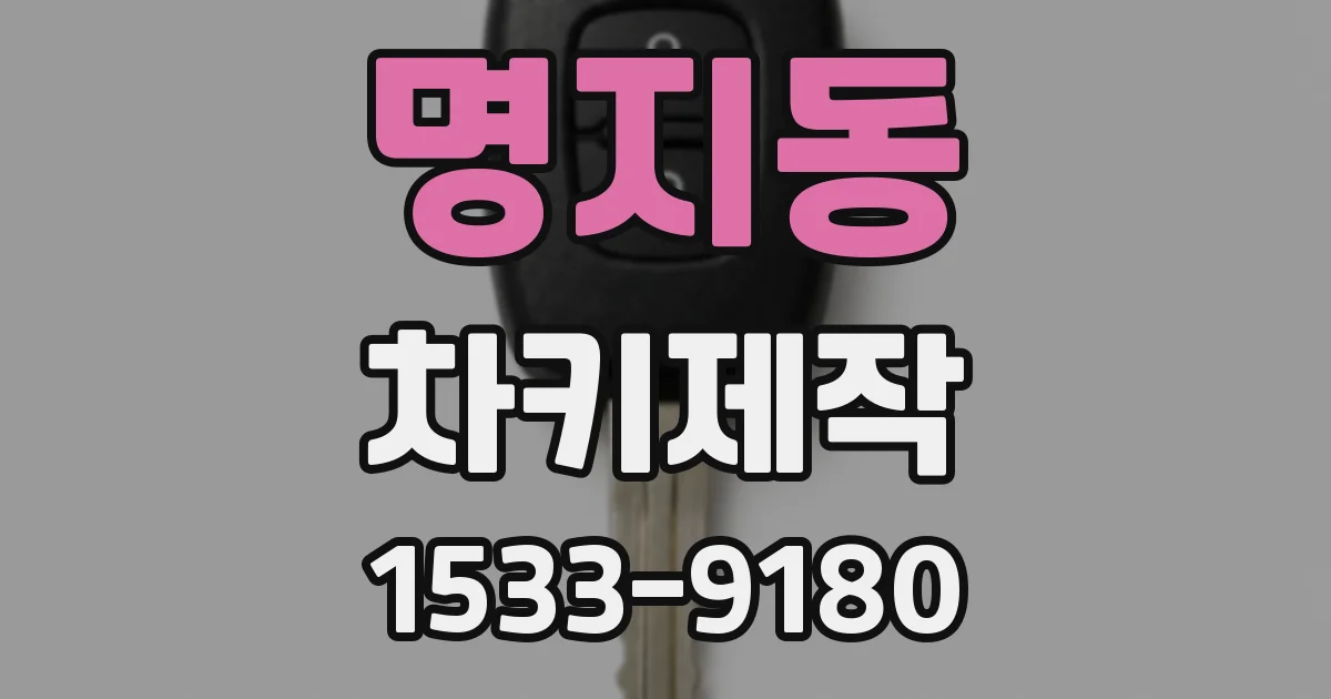 명지동 차키제작