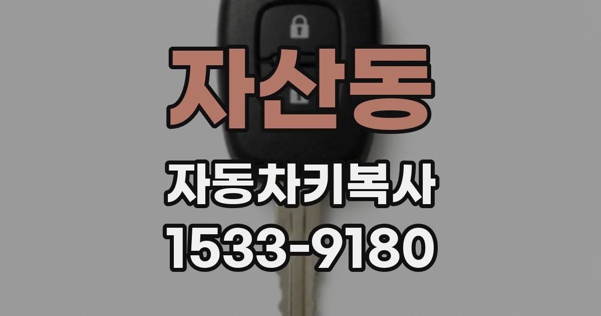 자산동 자동차키복사