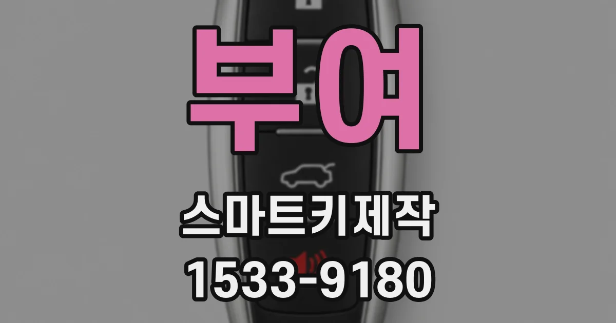 부여 스마트키제작