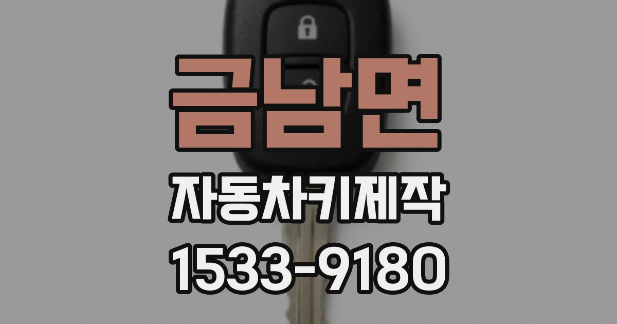 금남면 자동차키제작