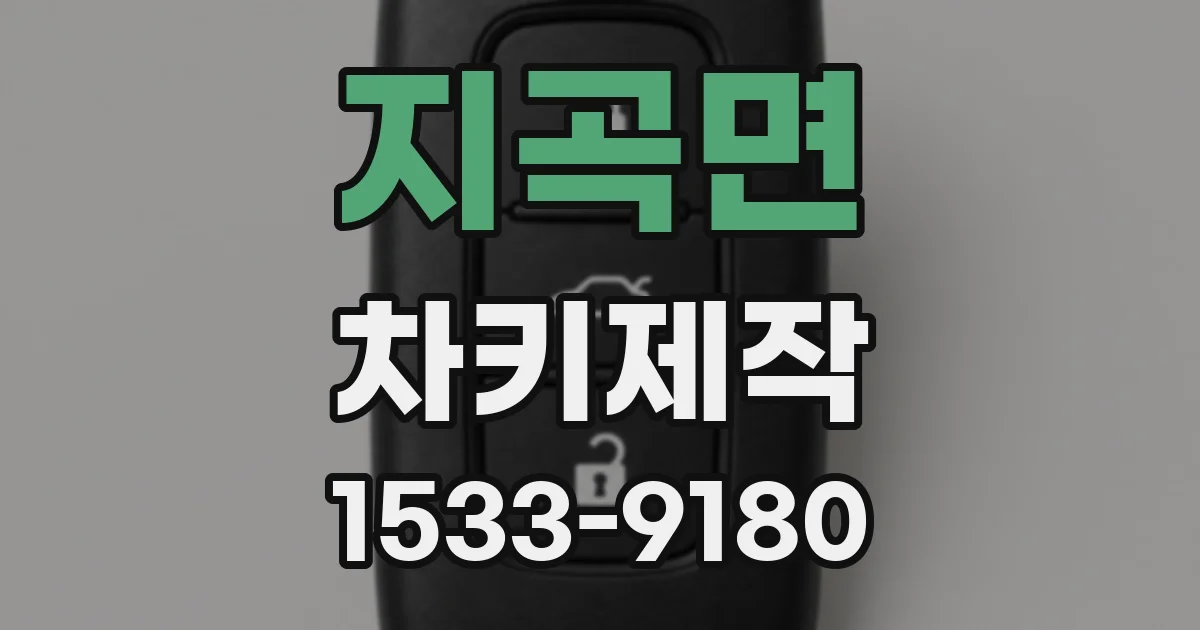 지곡면 차키제작