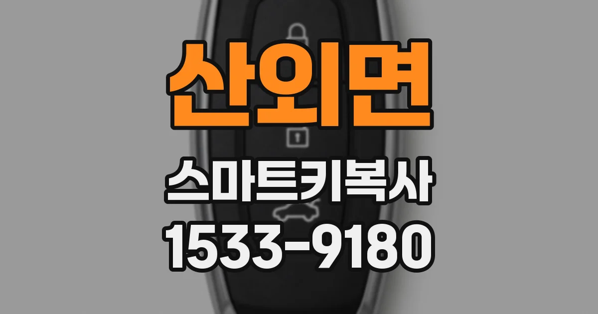 산외면 스마트키복사