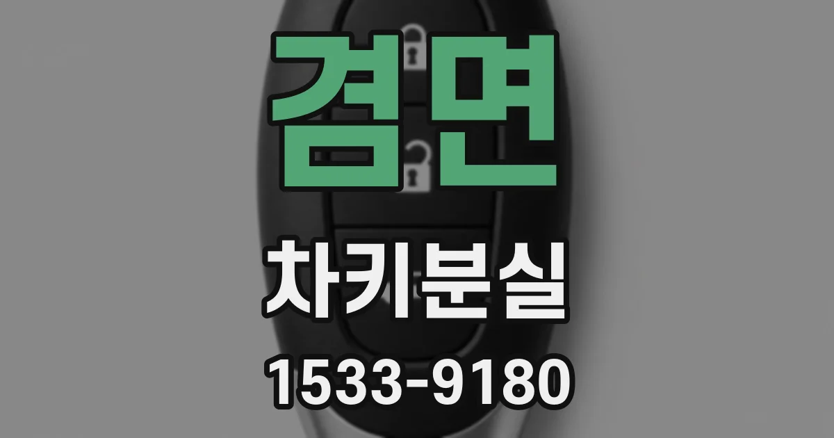 겸면 차키분실