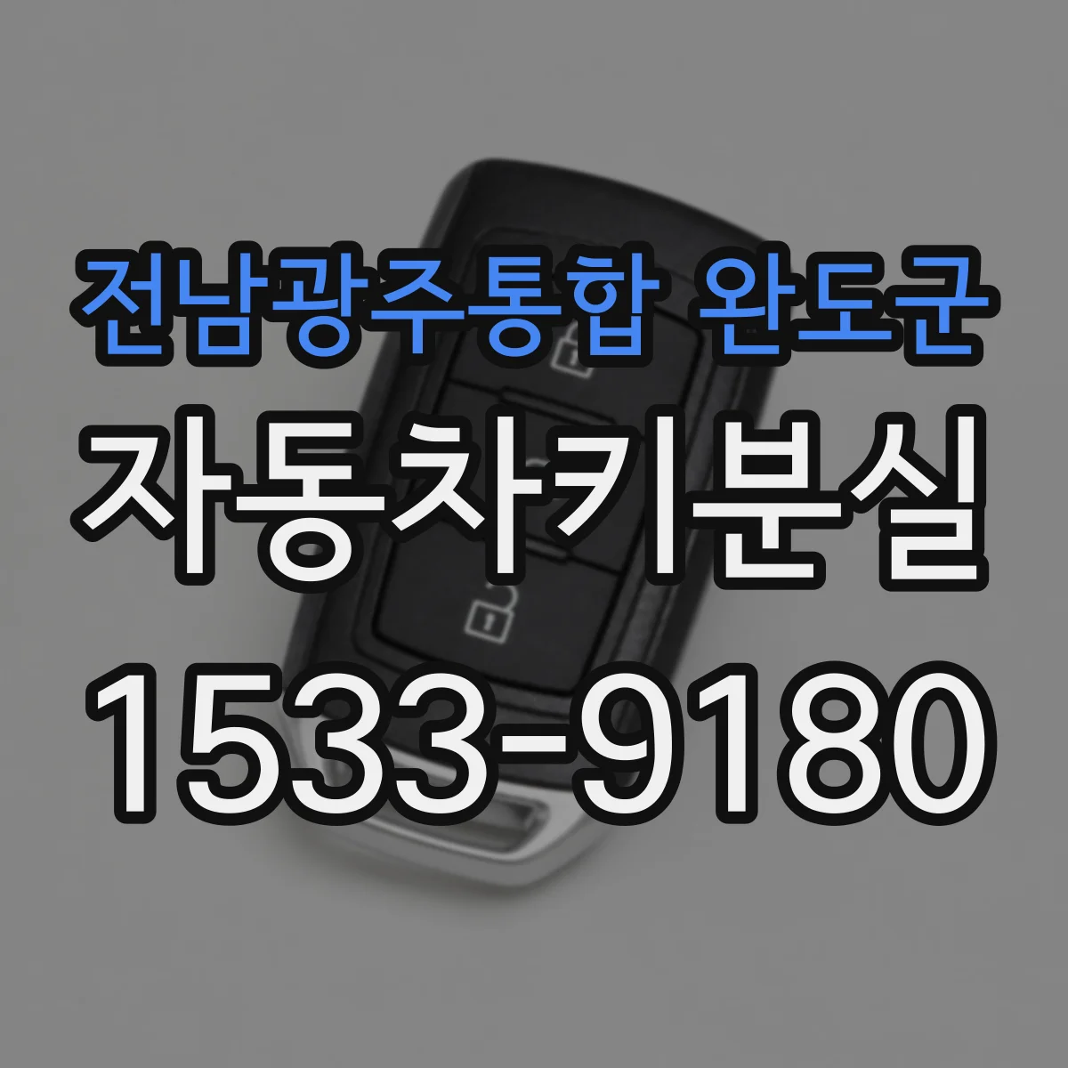 전남광주통합 완도군 자동차키분실