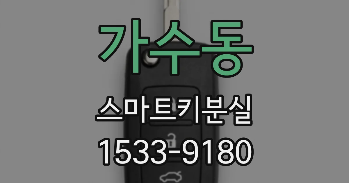 가수동 스마트키분실