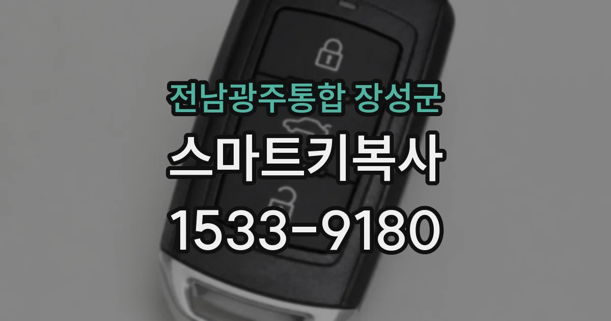 전남광주통합 장성군 스마트키복사