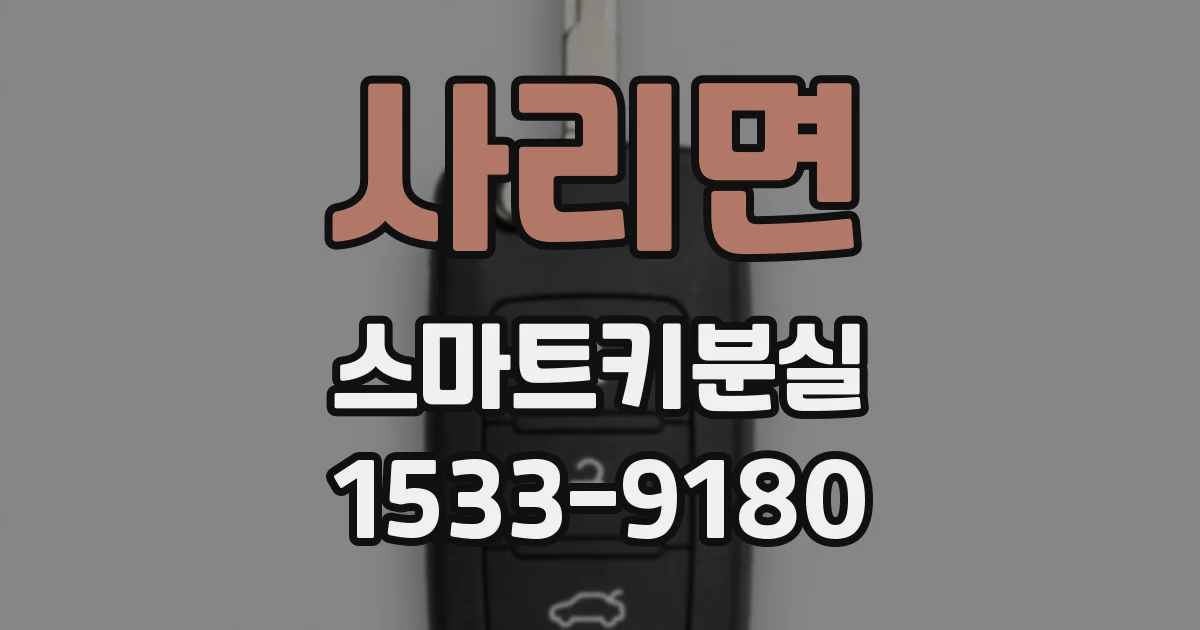 사리면 스마트키분실
