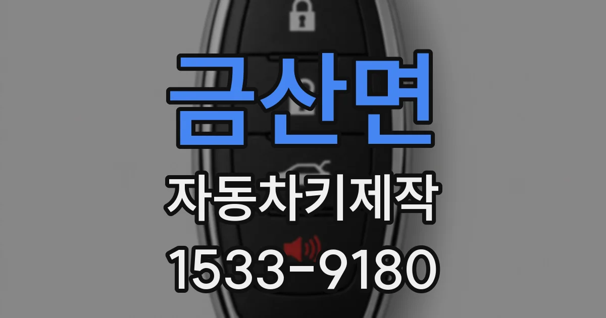 금산면 자동차키제작