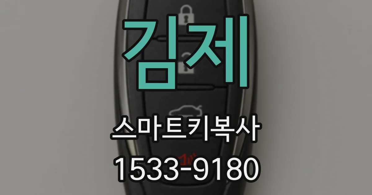 김제 스마트키복사