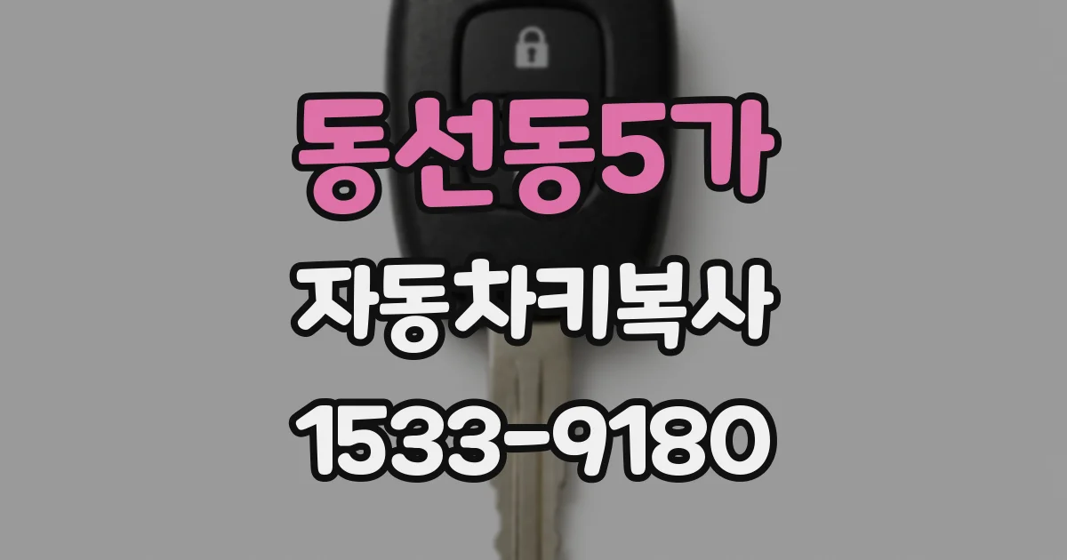 동선동5가 자동차키복사
