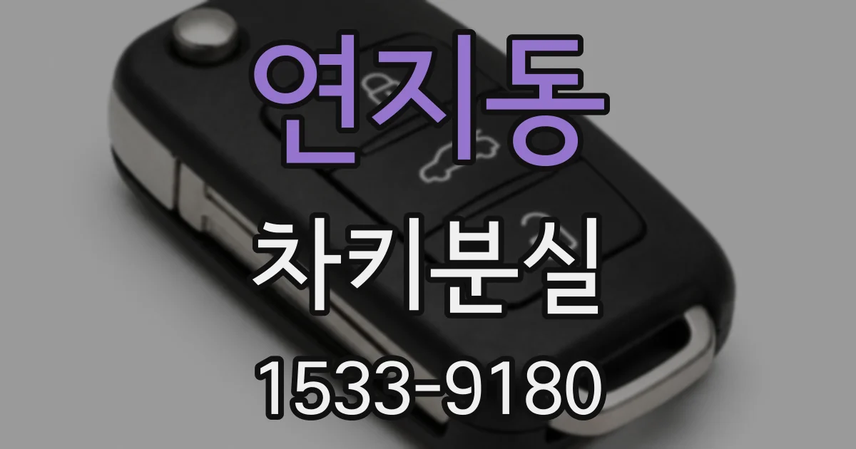 연지동 차키분실