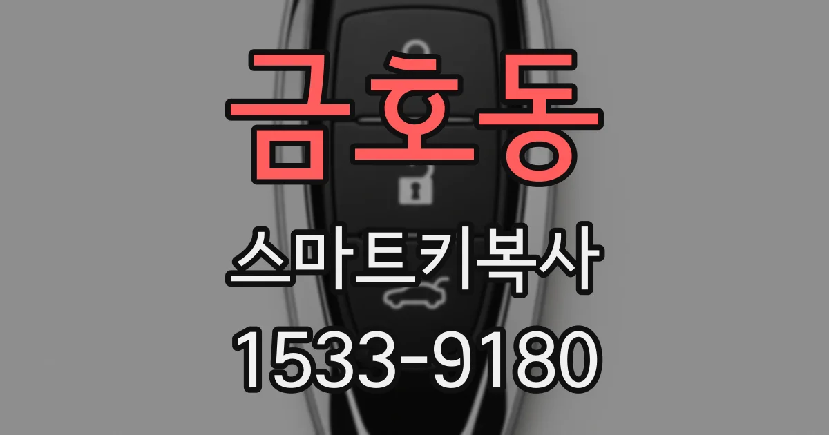 금호동 스마트키복사