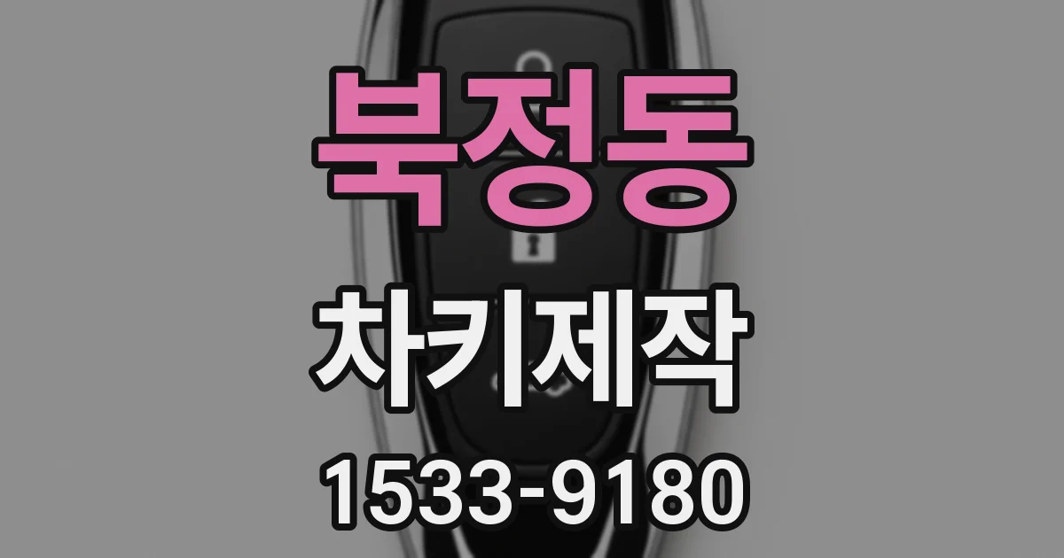 북정동 차키제작