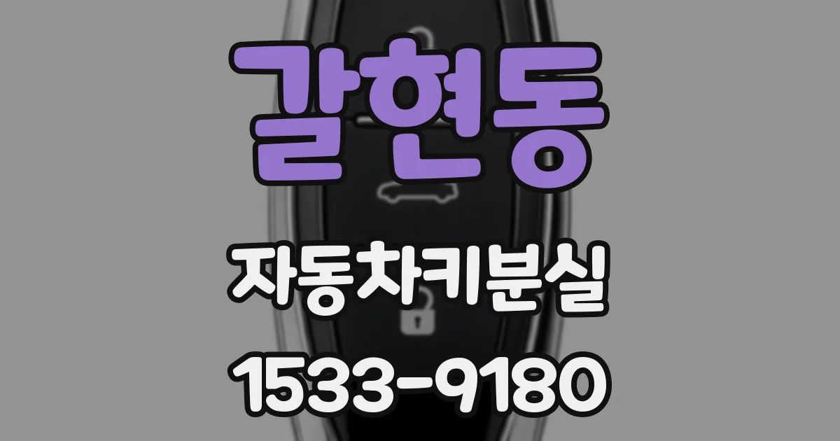 갈현동 자동차키분실