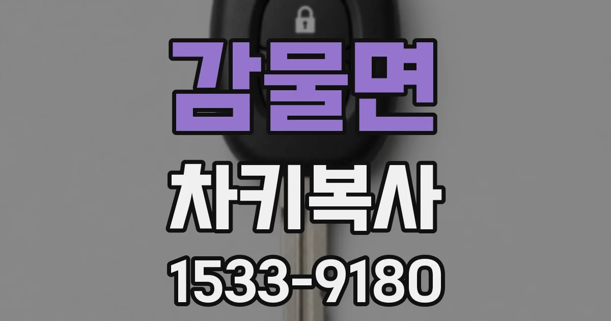 감물면 차키복사