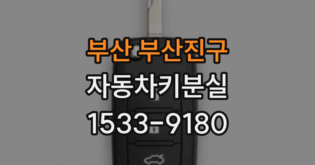 부산 부산진구 자동차키분실
