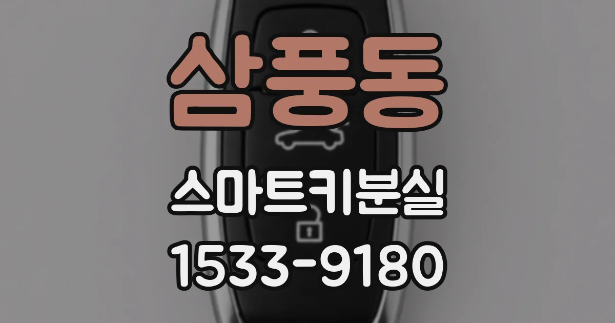 삼풍동 스마트키분실