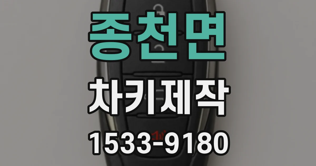 종천면 차키제작