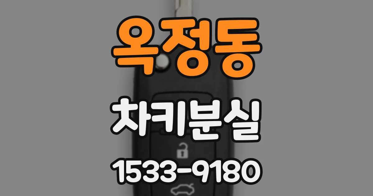 옥정동 차키분실