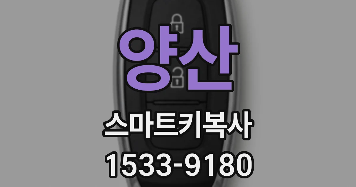 양산 스마트키복사