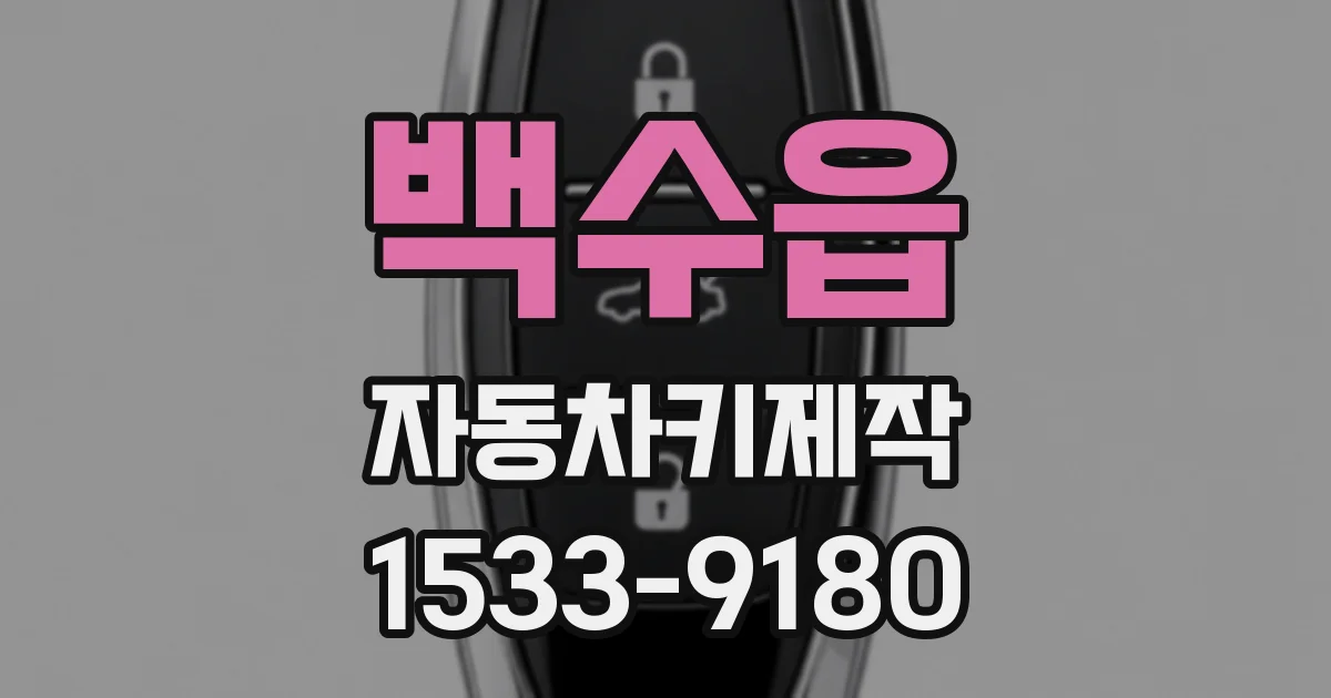 백수읍 자동차키제작