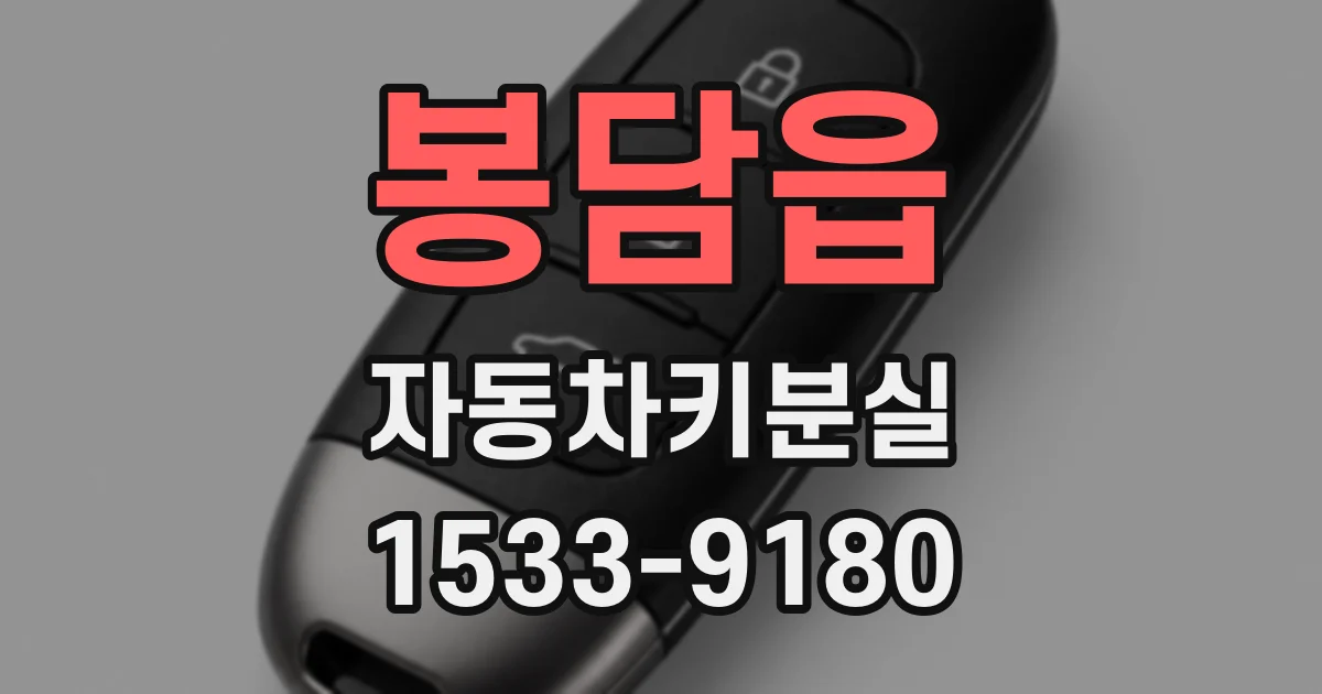 봉담읍 자동차키분실