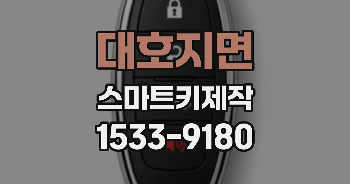대호지면 스마트키제작