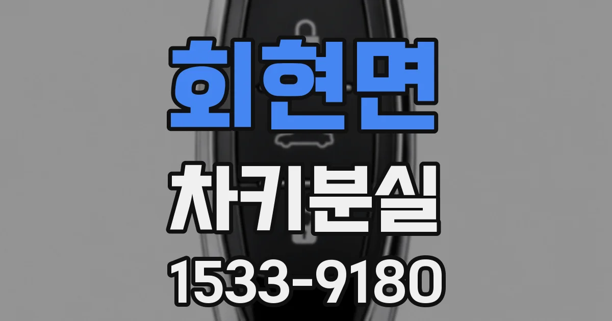 회현면 차키분실