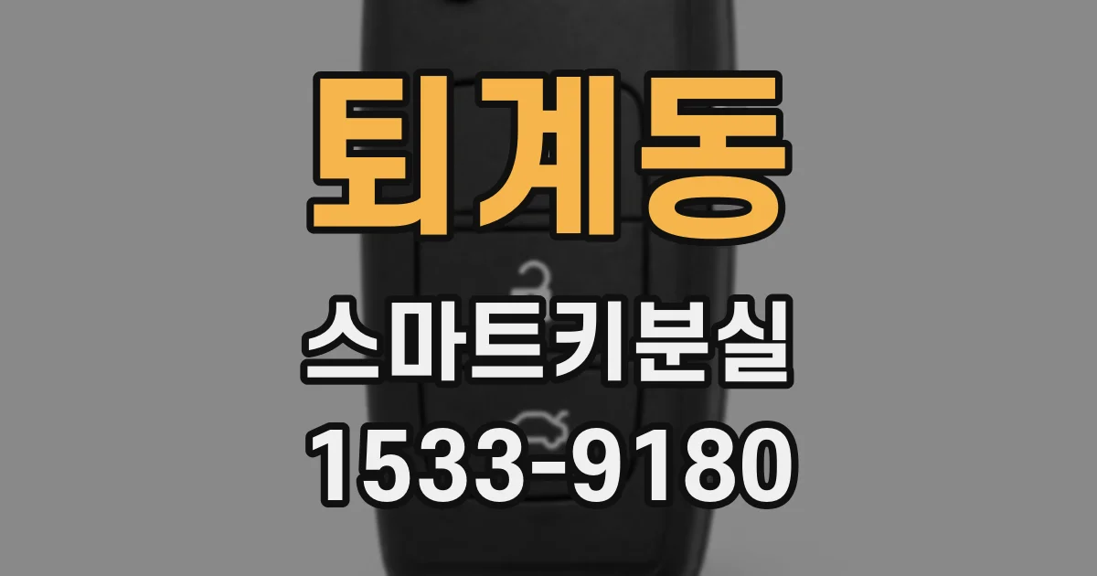 퇴계동 스마트키분실
