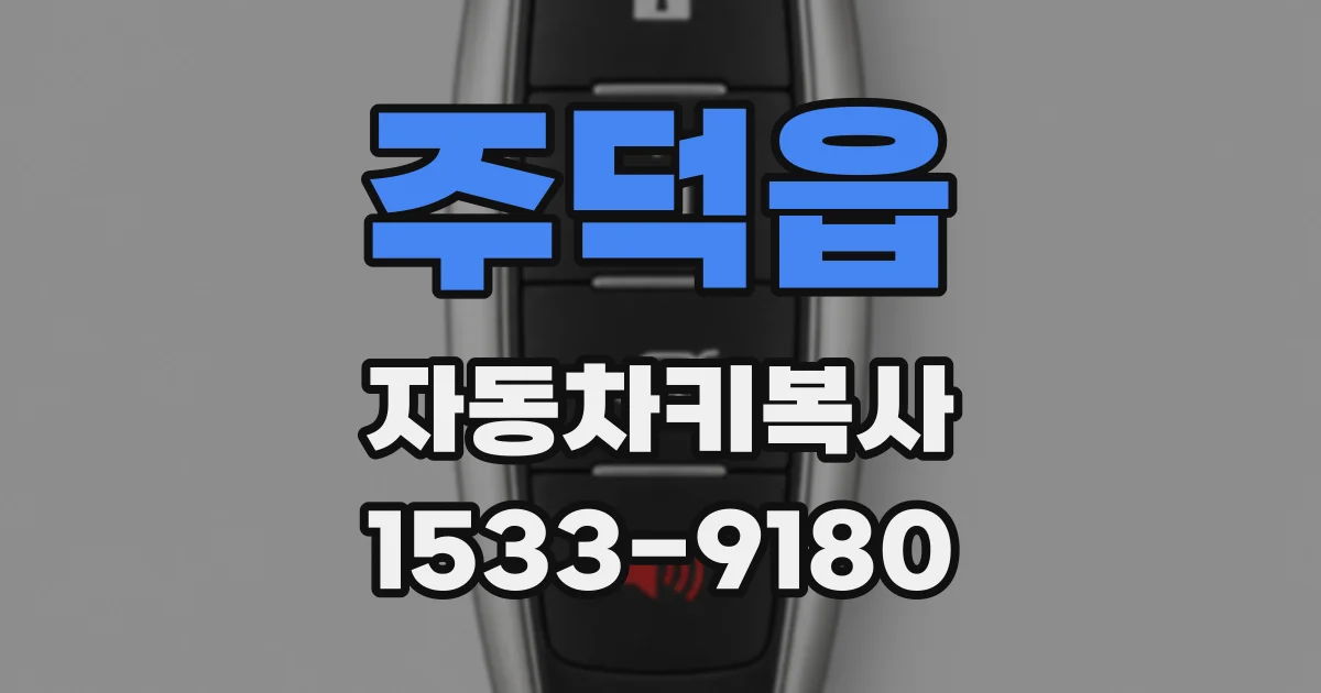 주덕읍 자동차키복사