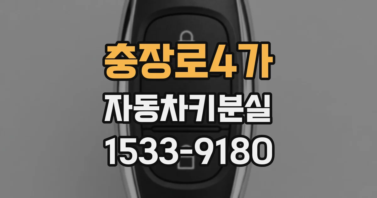 충장로4가 자동차키분실