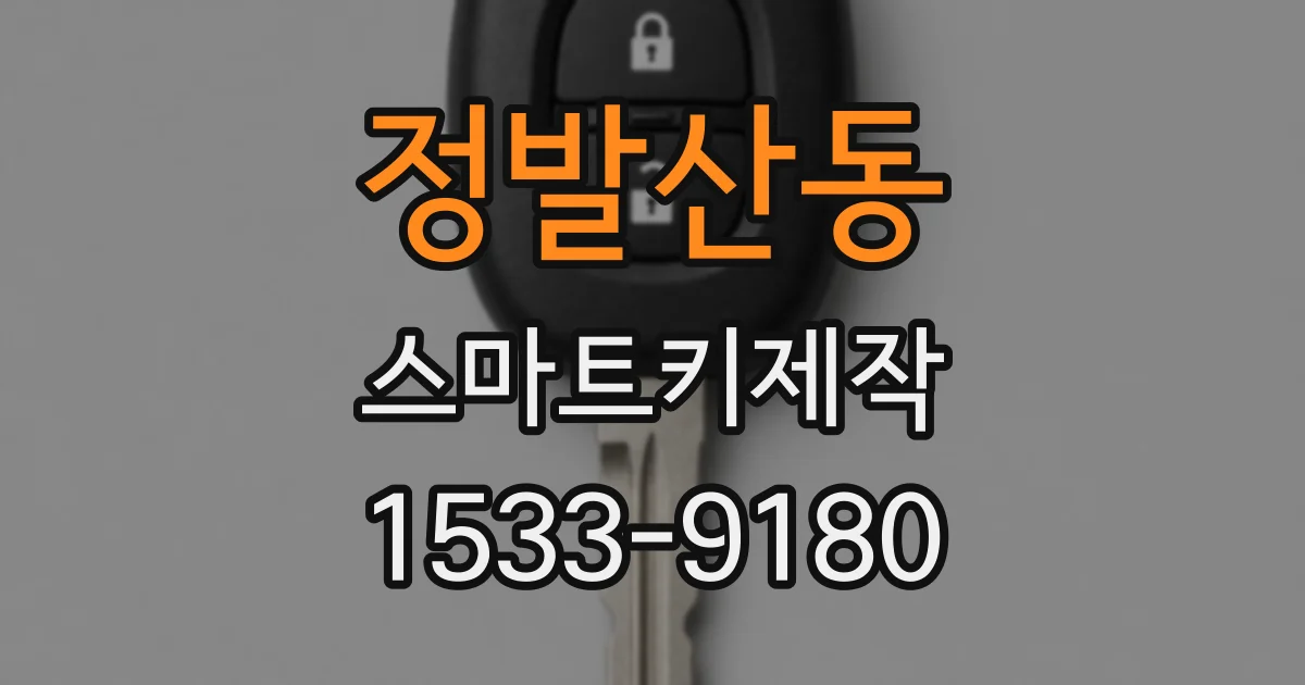 정발산동 스마트키제작