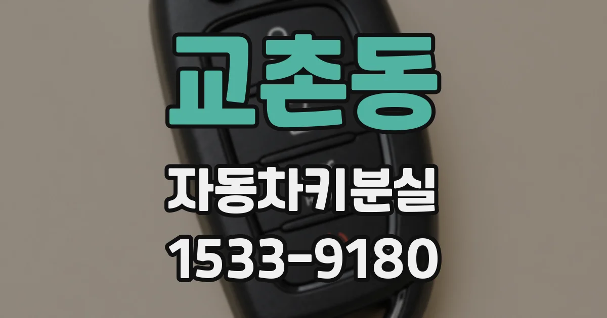 교촌동 자동차키분실