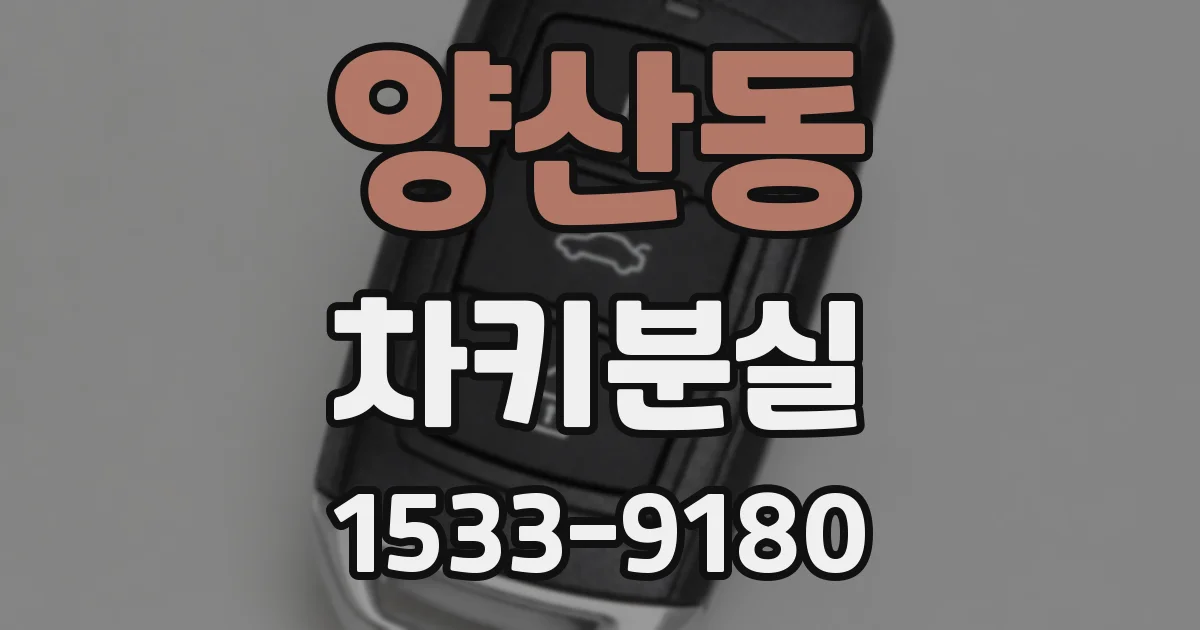 양산동 차키분실